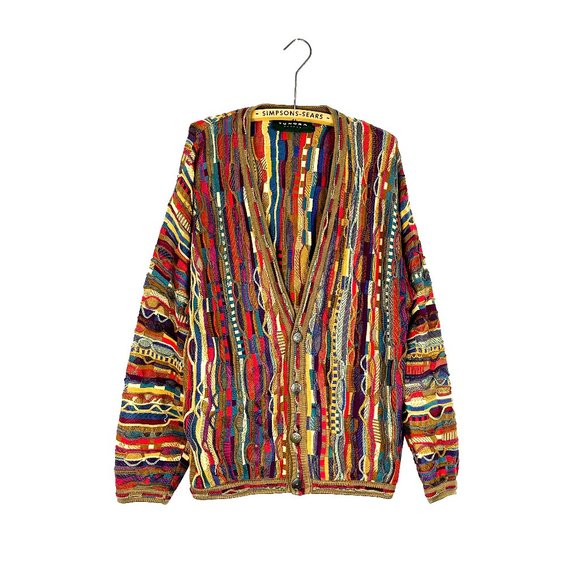 Tundra Other - Vintage Coogi Tundra 3D Knit Cardigan Sweater 90s